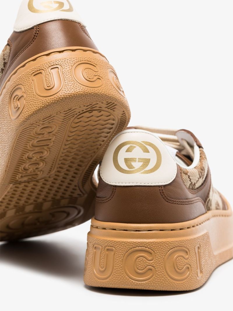 Brown Gg Supreme Low Top Sneakers