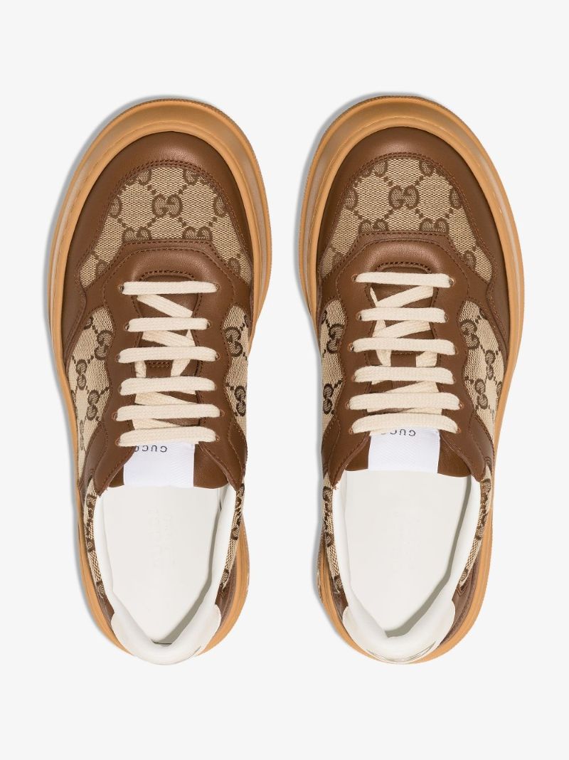 Brown Gg Supreme Low Top Sneakers