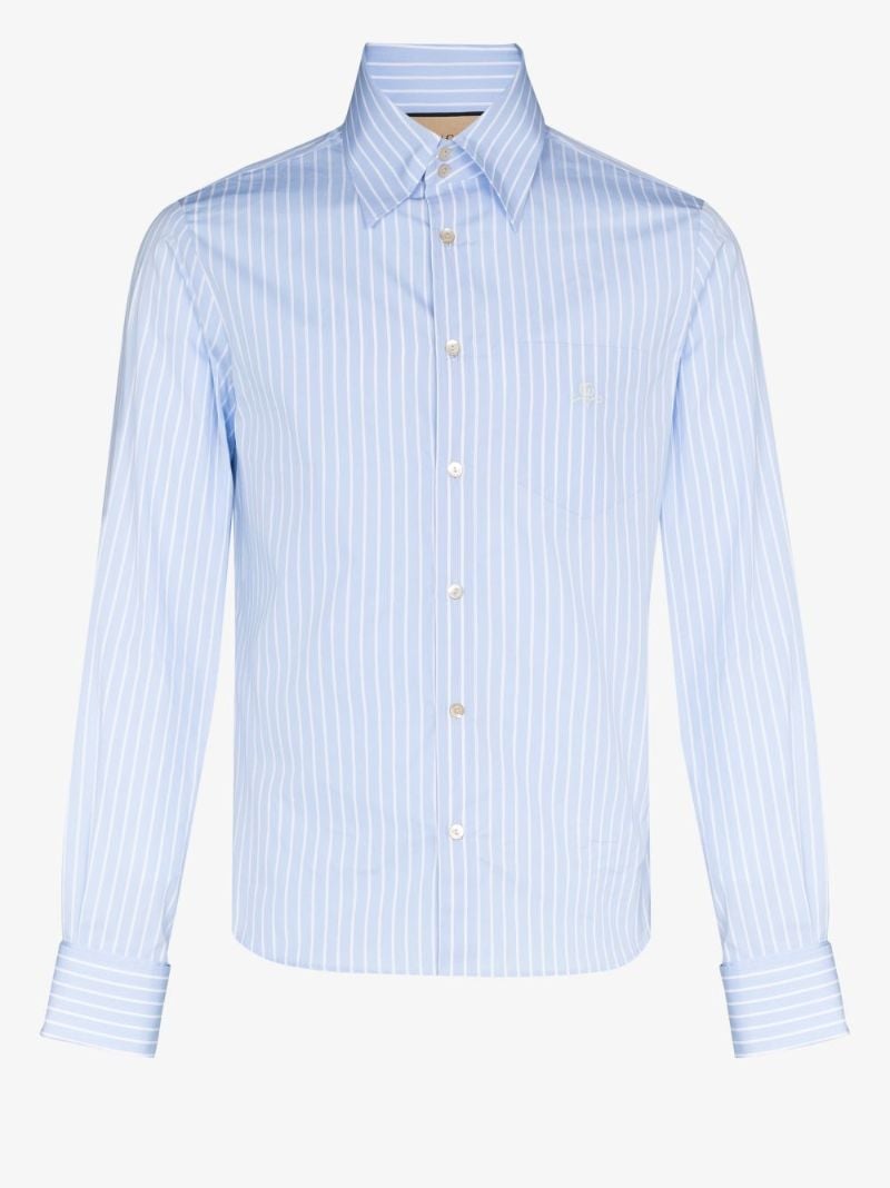 Blue Striped Cotton Shirt