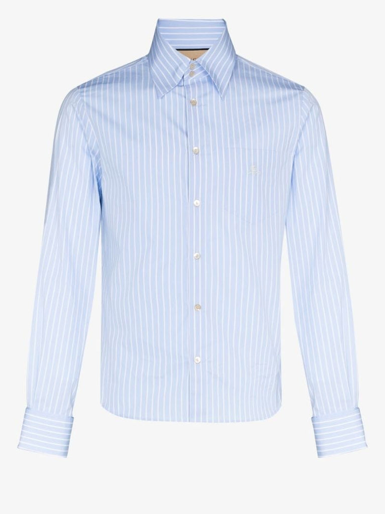 Blue Striped Cotton Shirt