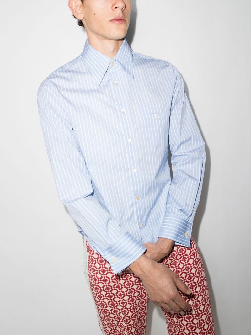 Blue Striped Cotton Shirt