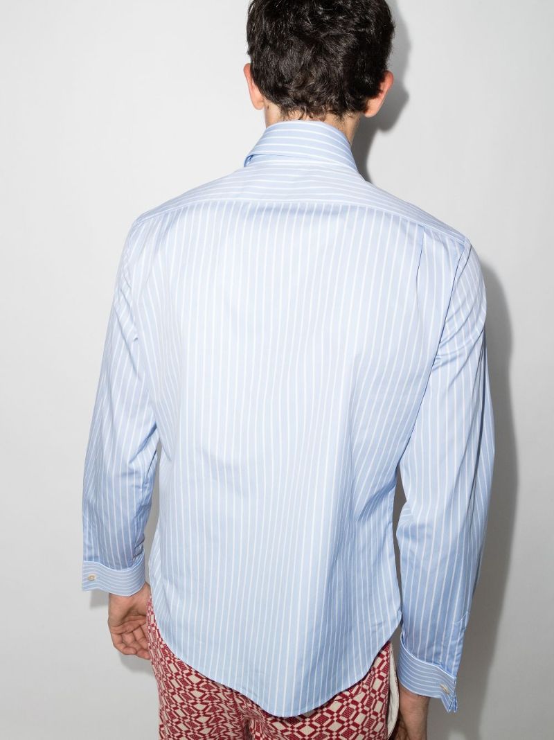Blue Striped Cotton Shirt