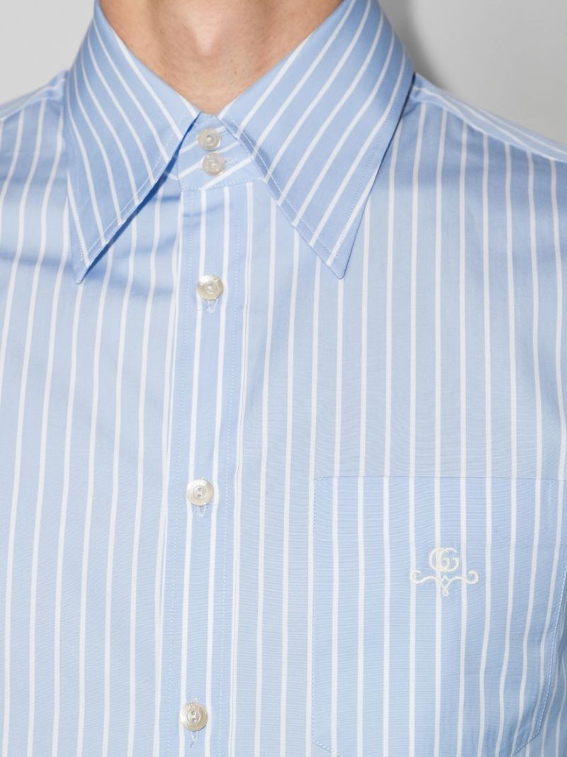 Blue Striped Cotton Shirt