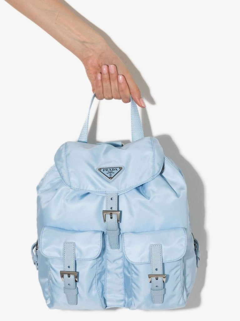 Blue Re-nylon Small Backpack