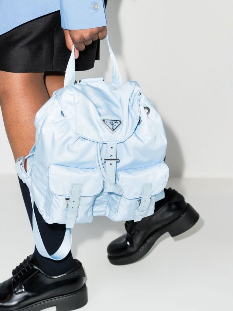 Blue Re-nylon Small Backpack