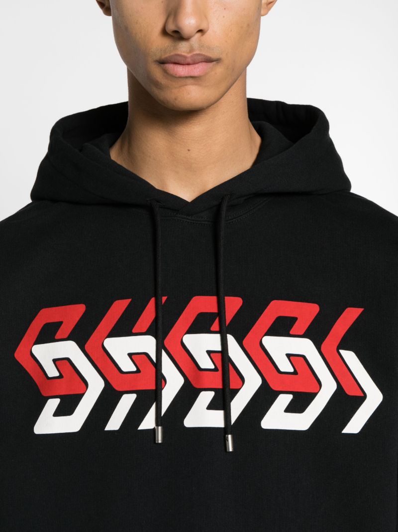 Black Mirror Logo Cotton Hoodie