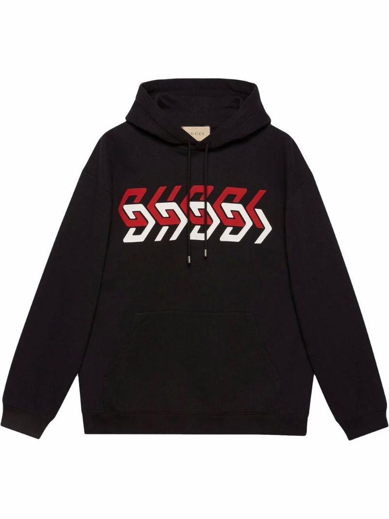 Black Mirror Logo Cotton Hoodie