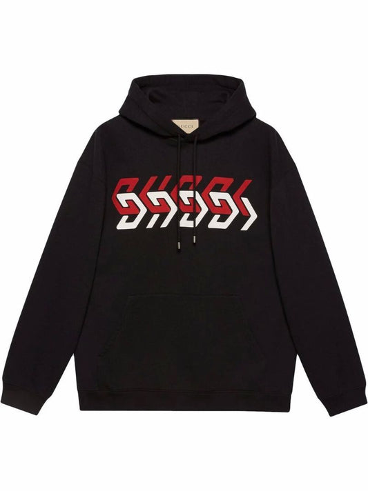 Black Mirror Logo Cotton Hoodie