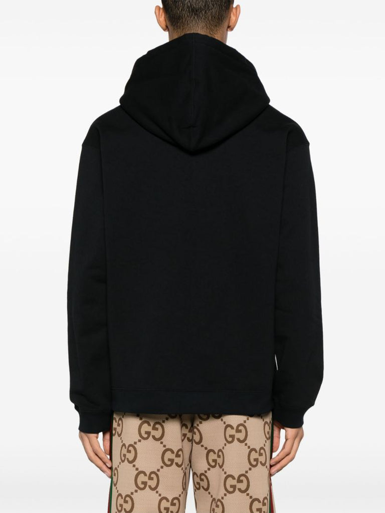 Black Mirror Logo Cotton Hoodie