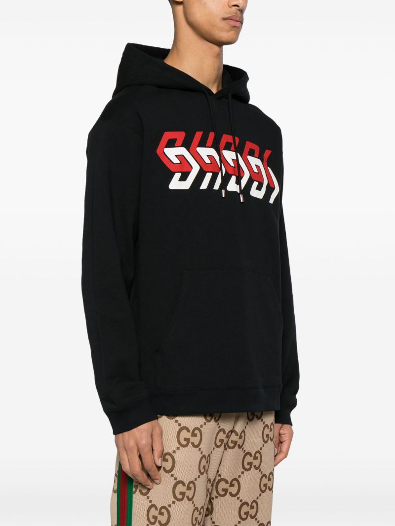 Black Mirror Logo Cotton Hoodie