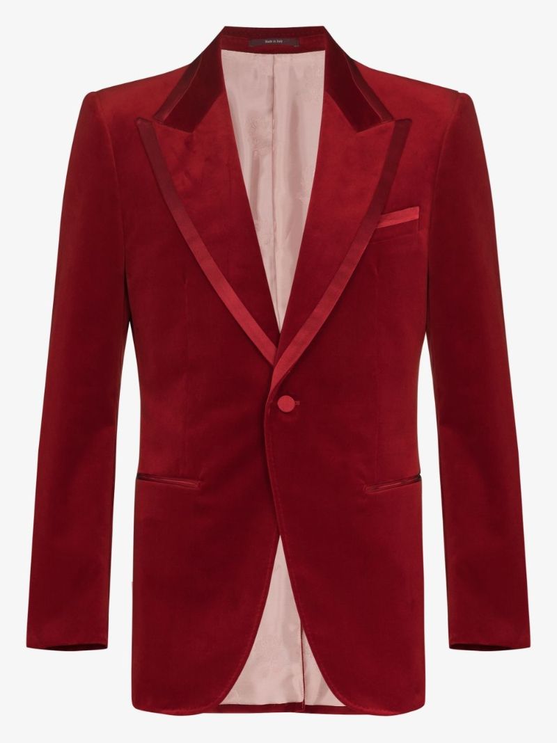 Single-breasted Velvet Blazer