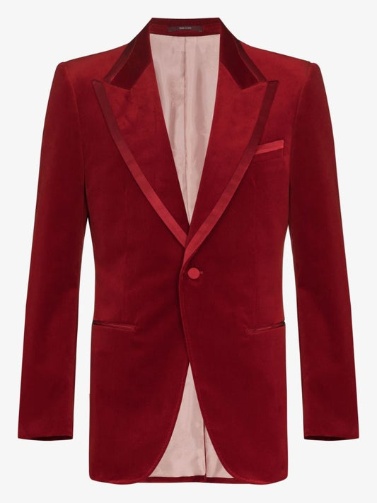 Single-breasted Velvet Blazer