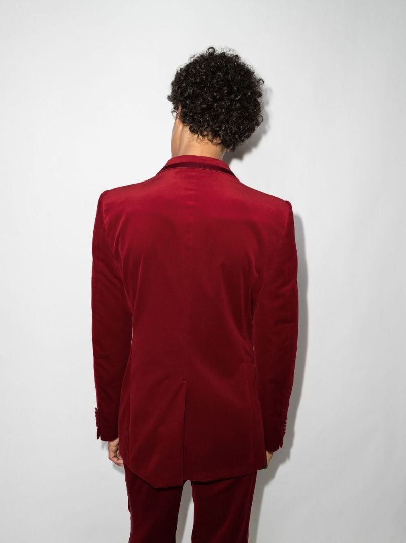 Single-breasted Velvet Blazer