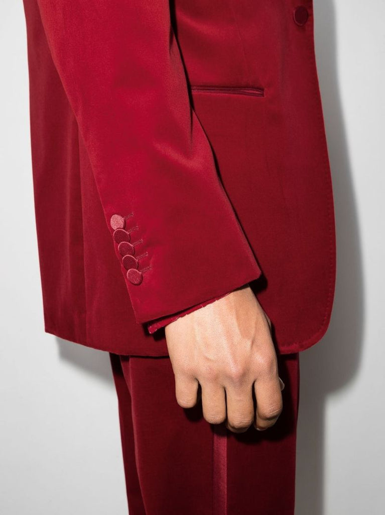 Single-breasted Velvet Blazer