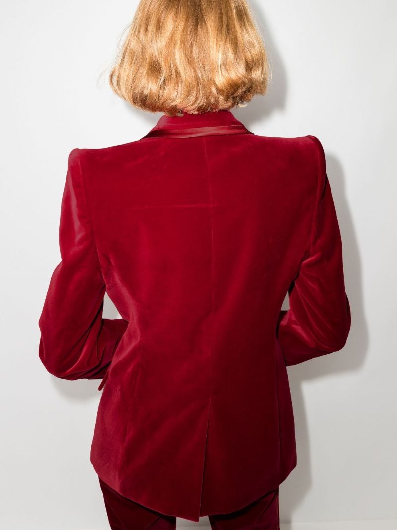 Single-breasted Velvet Blazer