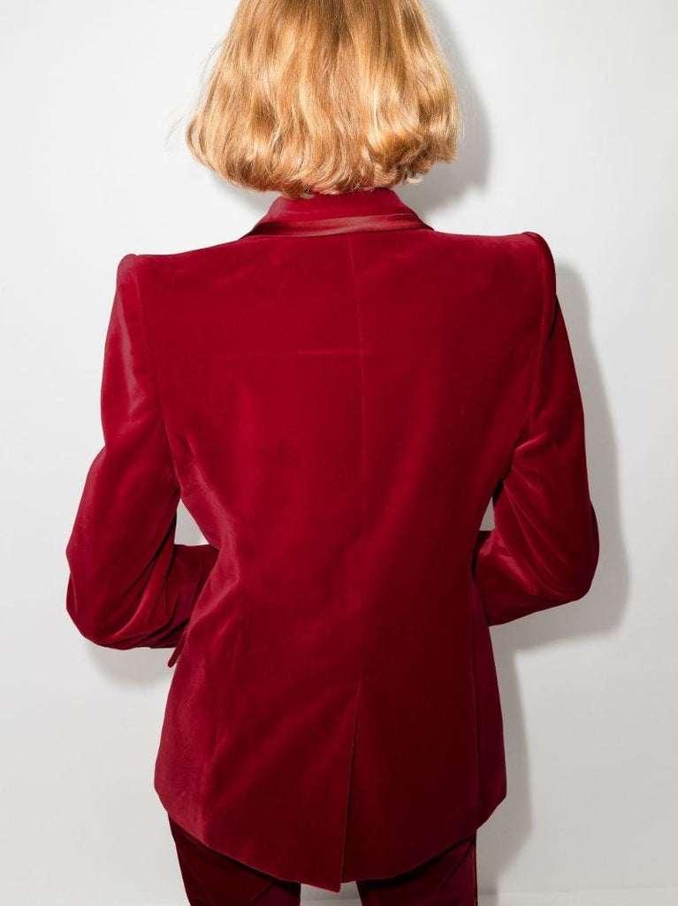 Single-breasted Velvet Blazer