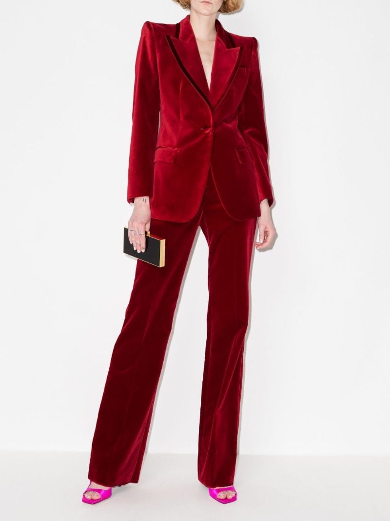 Single-breasted Velvet Blazer