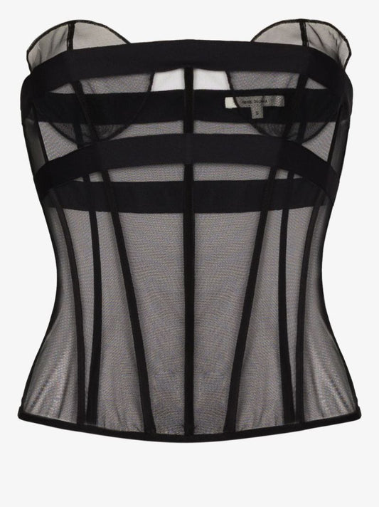 Sheer-panel Detail Corset