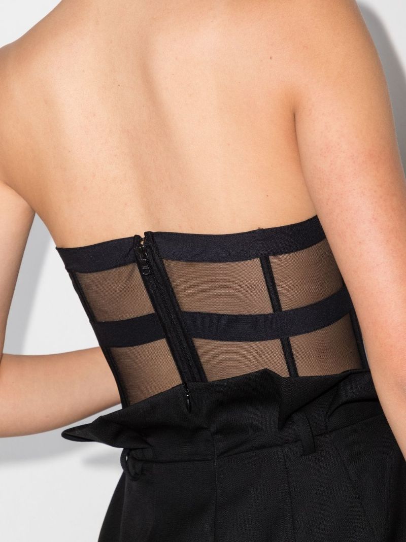 Sheer-panel Detail Corset