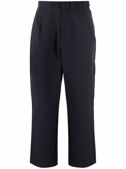 Blue Belted Straight Leg Trousers