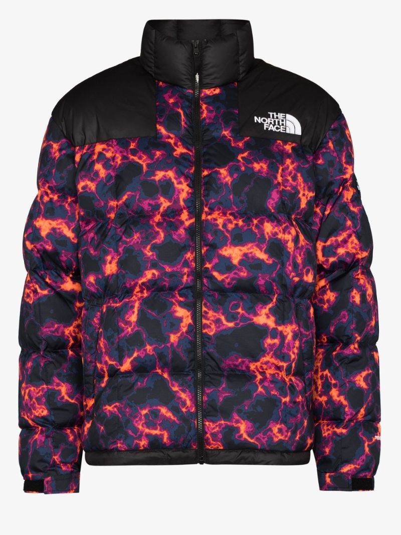 Black Lhotse Marbled Print Puffer Jacket