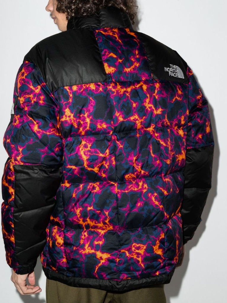 Black Lhotse Marbled Print Puffer Jacket
