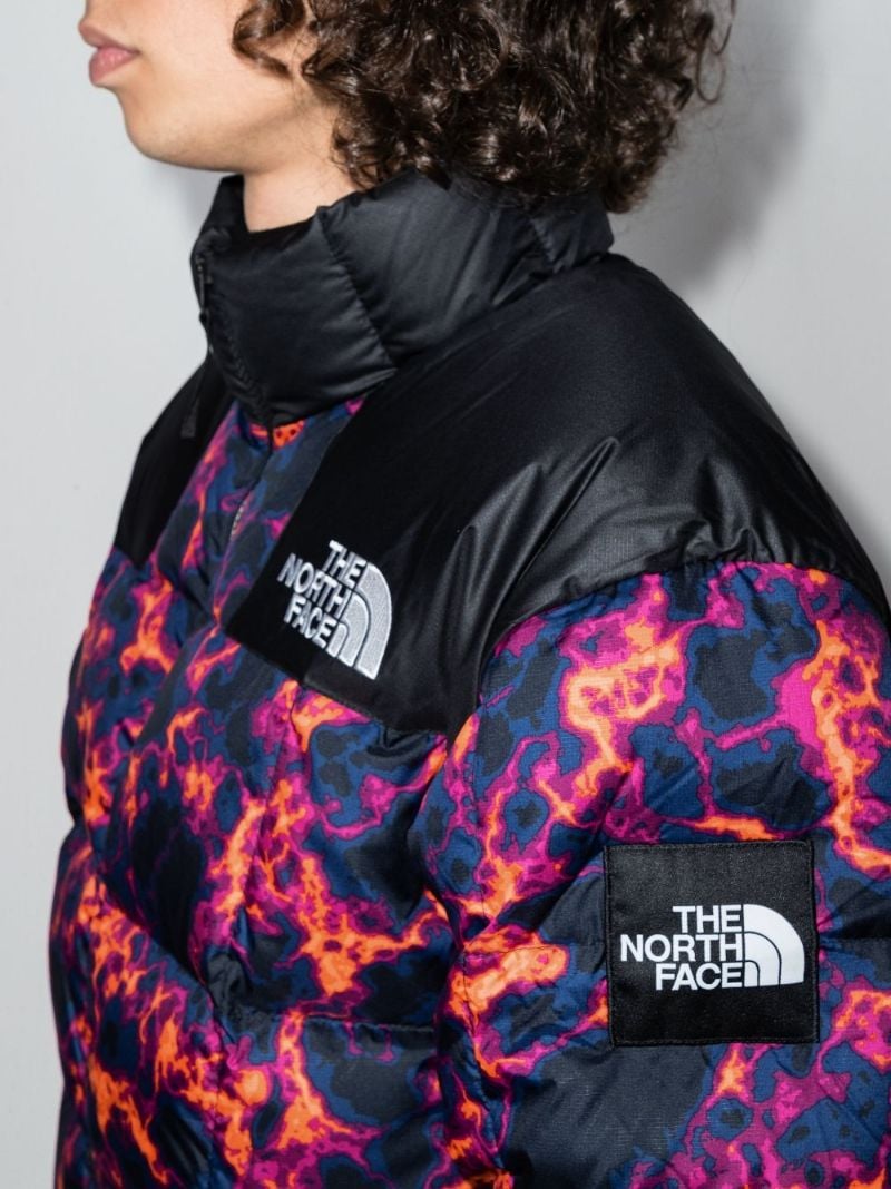 Black Lhotse Marbled Print Puffer Jacket