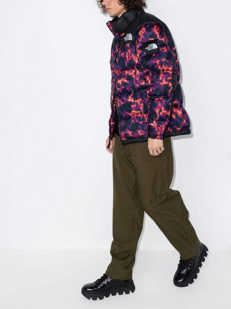 Black Lhotse Marbled Print Puffer Jacket