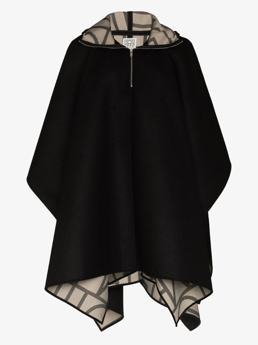 Hooded Wool Poncho