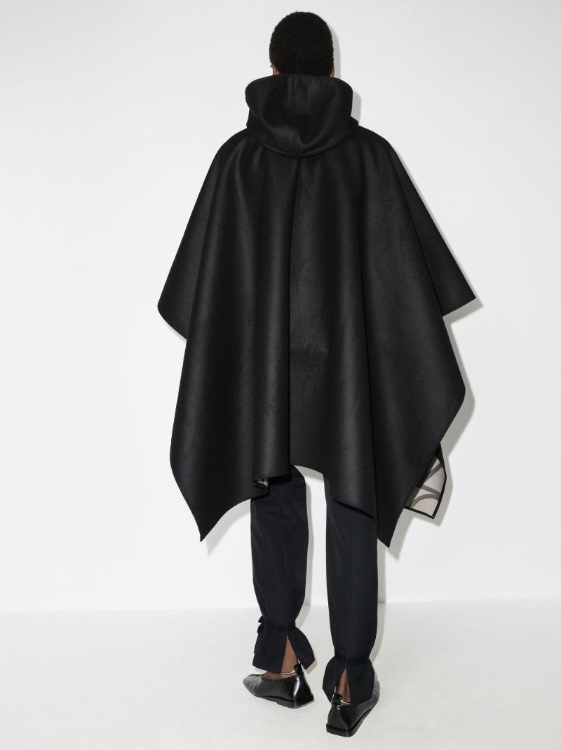 Hooded Wool Poncho