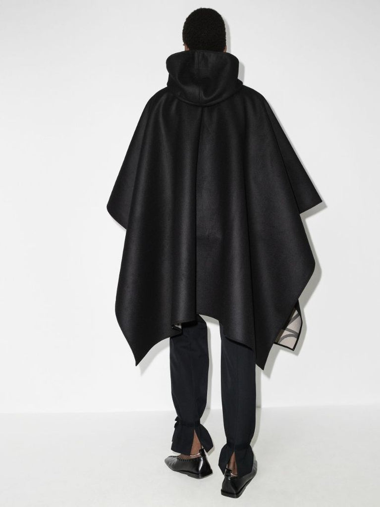 Hooded Wool Poncho