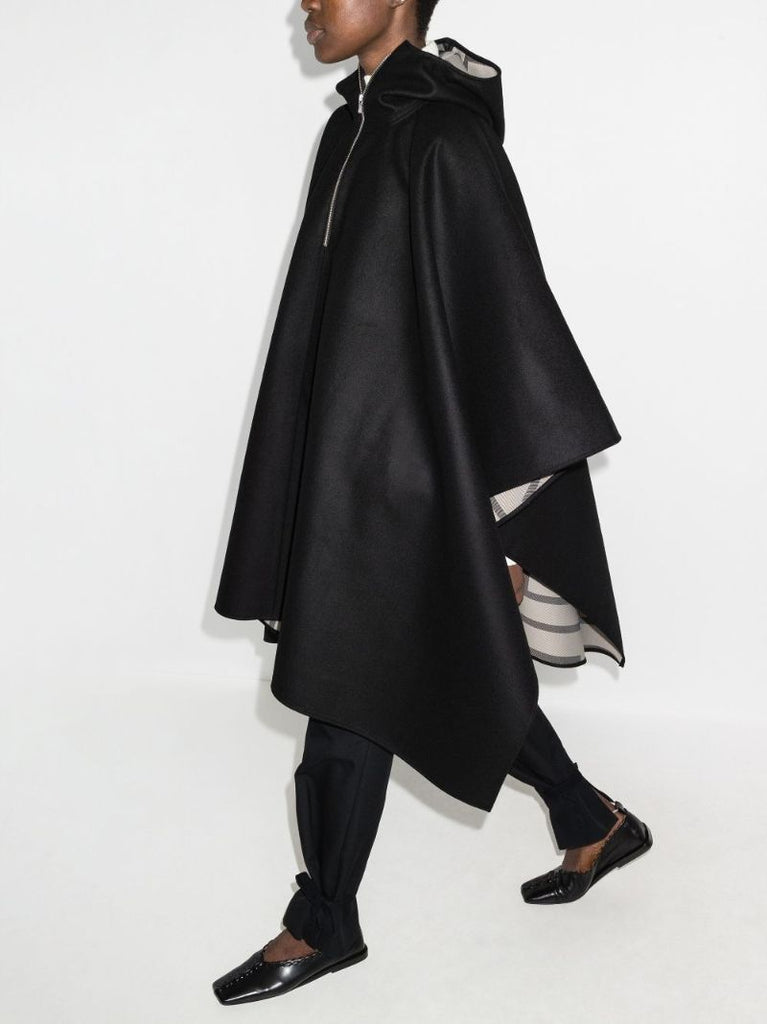 Hooded Wool Poncho