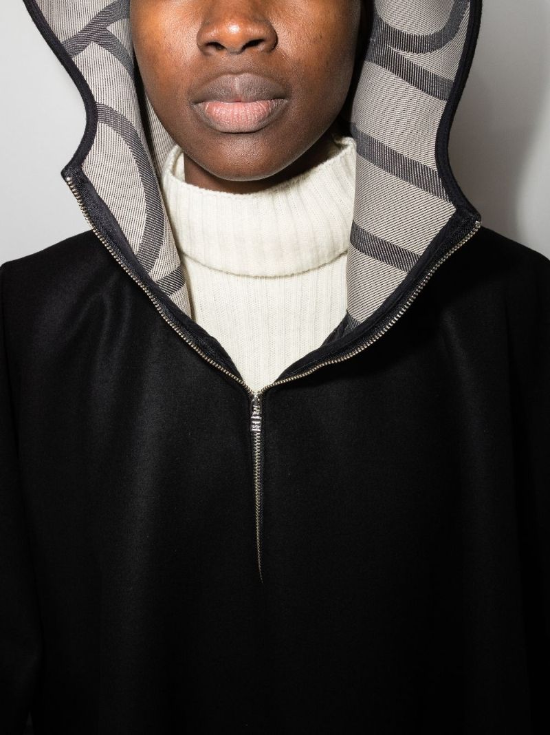 Hooded Wool Poncho