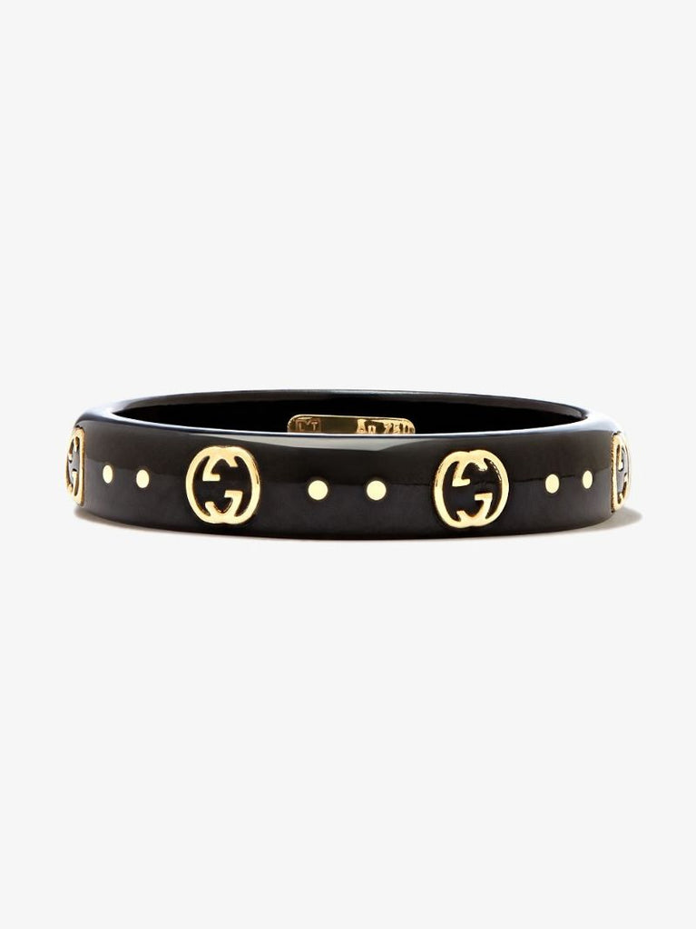 Gcci Blk 18k Yg Gg Logo Rng