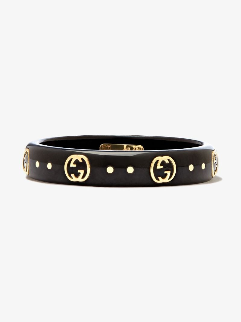 Gcci Blk 18k Yg Gg Logo Rng