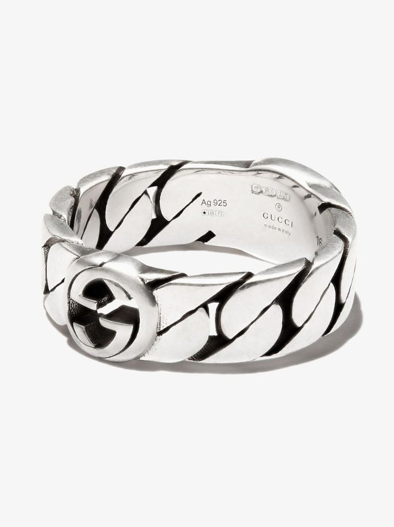 Sterling Silver Interlocking G Ring