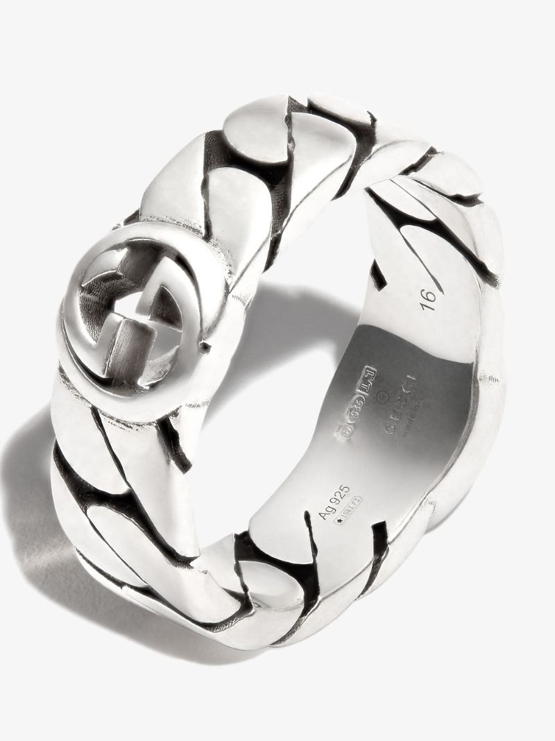 Sterling Silver Interlocking G Ring