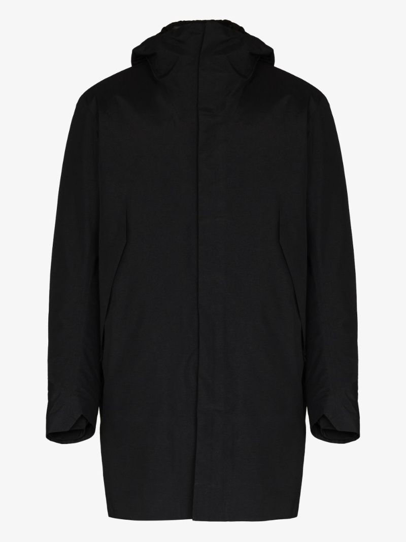 Black Monitor Hooded Coat