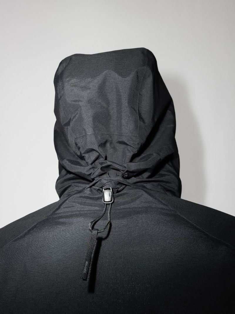 Black Monitor Hooded Coat