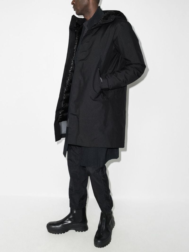 Black Monitor Hooded Coat