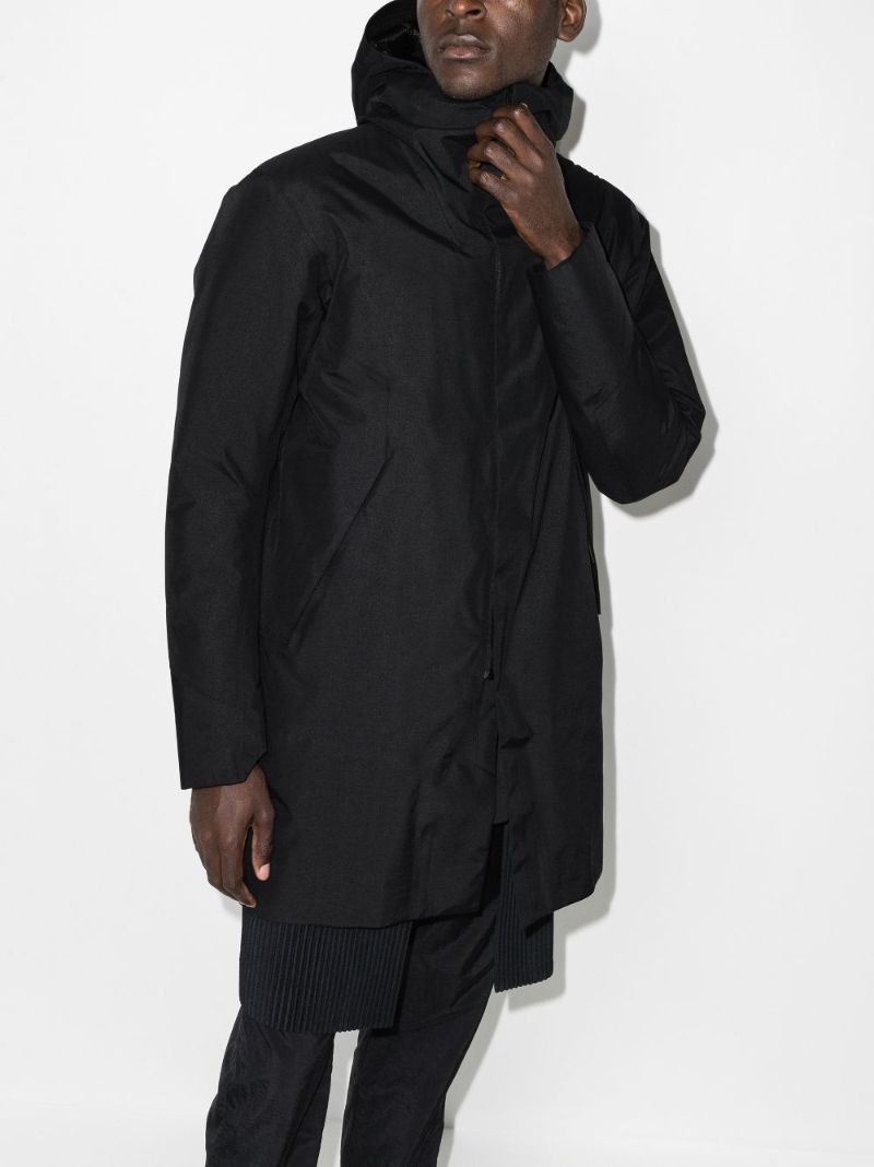 Black Monitor Hooded Coat