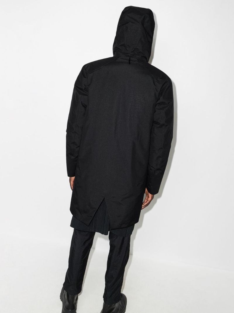 Black Monitor Hooded Coat