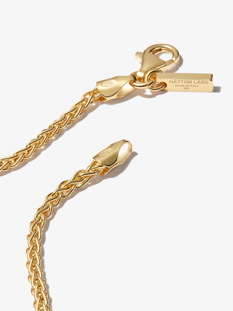 Gold-plated Rope Chain Necklace
