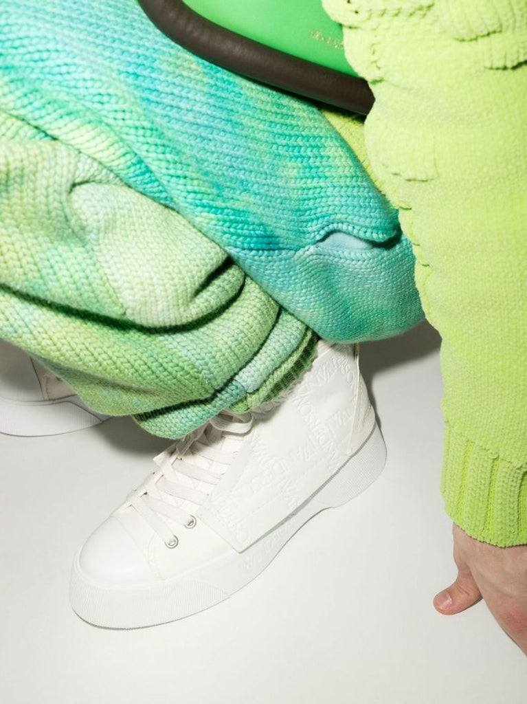 White High Top Leather Sneakers
