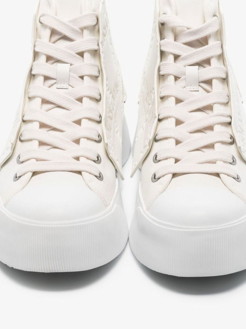 White High Top Leather Sneakers