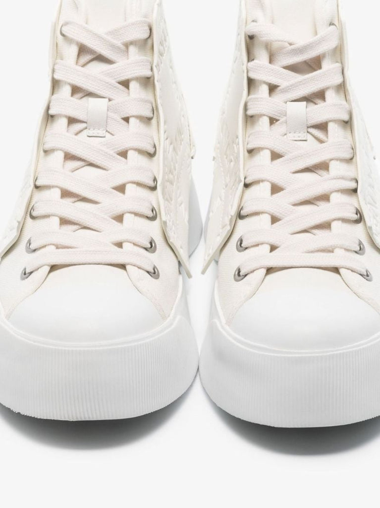 White High Top Leather Sneakers