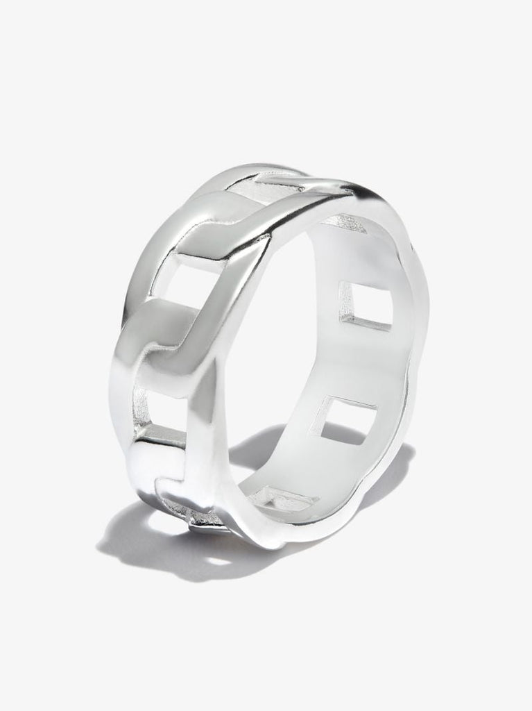 Sterling Silver Cuban Link Ring