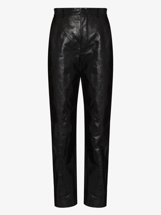 High Waist Leather Trousers