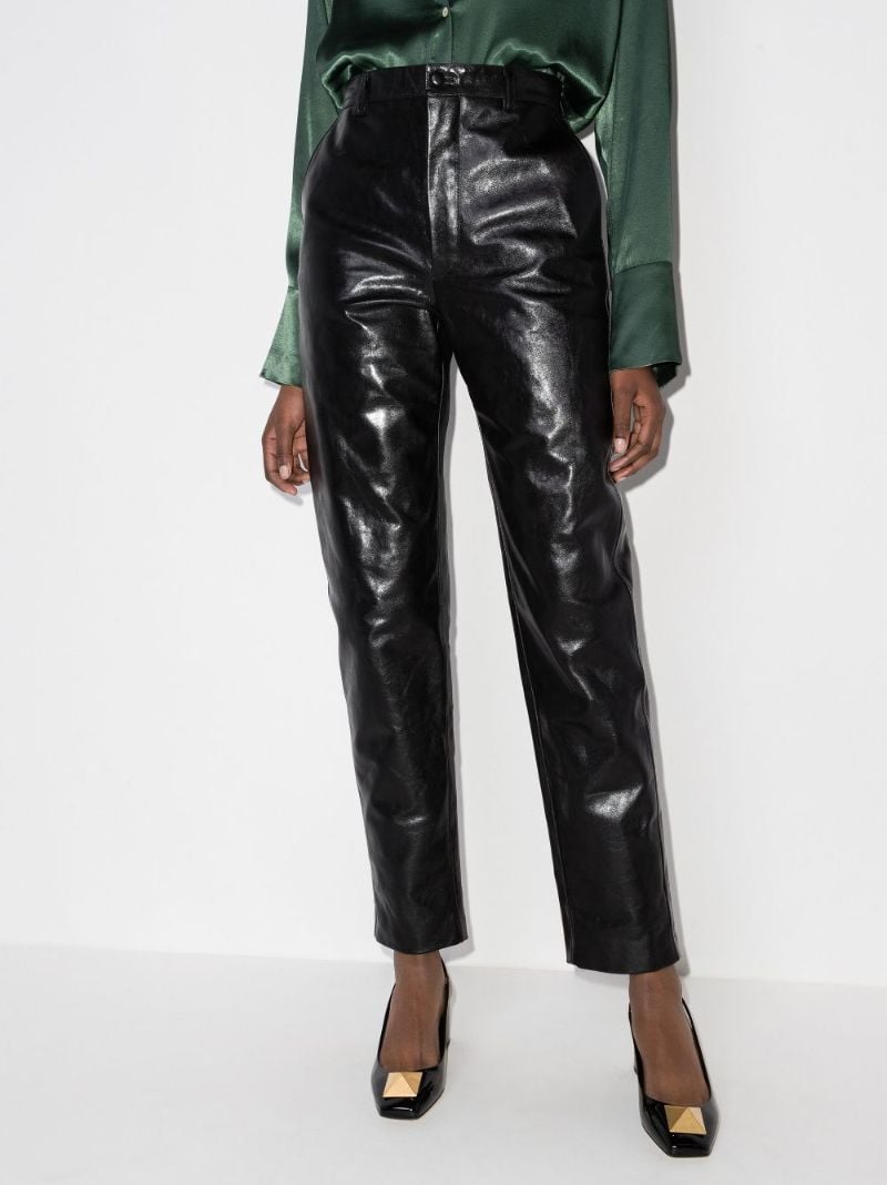 High Waist Leather Trousers