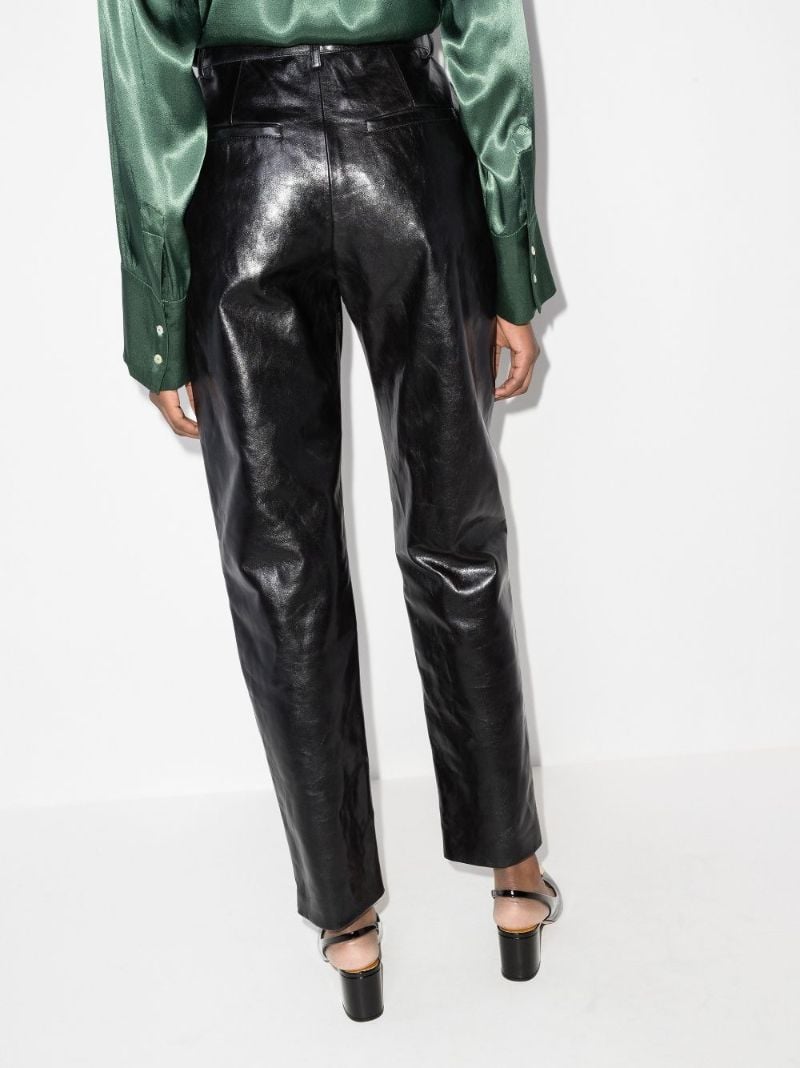 High Waist Leather Trousers